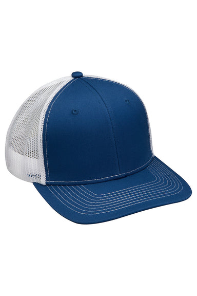 Adams PV112 Mens Eclipse Adjustable Hat Royal Blue/White Flat Front