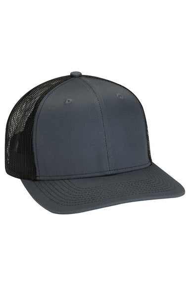 Adams PV112 Mens Eclipse Adjustable Hat Charcoal Grey/Black Flat Front
