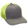 Adams Mens Eclipse Adjustable Hat - Charcoal Grey/Neon Yellow
