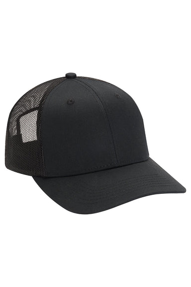 Adams PV112 Mens Eclipse Adjustable Hat Black Flat Front