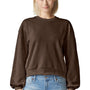 American Apparel Womens ReFlex Fleece Crewneck Sweatshirt - Brown