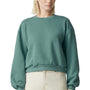 American Apparel Womens ReFlex Fleece Crewneck Sweatshirt - Arctic Green