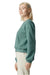 American Apparel RF494 Womens ReFlex Fleece Crewneck Sweatshirt Arctic Green Model Side