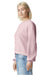 American Apparel RF494 Womens ReFlex Fleece Crewneck Sweatshirt Blush Pink Model Side