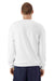 American Apparel RF496 Mens ReFlex Fleece Crewneck Sweatshirt White Model Back