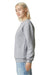 American Apparel RF496 Mens ReFlex Fleece Crewneck Sweatshirt Heather Grey Model Side