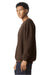 American Apparel RF496 Mens ReFlex Fleece Crewneck Sweatshirt Brown Model Side