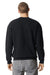 American Apparel RF496 Mens ReFlex Fleece Crewneck Sweatshirt Black Model Back