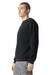 American Apparel RF496 Mens ReFlex Fleece Crewneck Sweatshirt Black Model Side