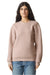 American Apparel RF496 Mens ReFlex Fleece Crewneck Sweatshirt Blush Model Front
