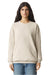 American Apparel RF496 Mens ReFlex Fleece Crewneck Sweatshirt Bone Model Front