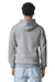 American Apparel RF497 Mens ReFlex Fleece Full Zip Hooded Sweatshirt Hoodie Heather Grey Model Back