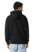 American Apparel RF497 Mens ReFlex Fleece Full Zip Hooded Sweatshirt Hoodie w/ Pockets Black Model Back