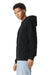 American Apparel RF497 Mens ReFlex Fleece Full Zip Hooded Sweatshirt Hoodie Black Model Side