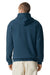 American Apparel RF497 Mens ReFlex Fleece Full Zip Hooded Sweatshirt Hoodie w/ Pockets Sea Blue Model Back