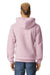 American Apparel RF497 Mens ReFlex Fleece Full Zip Hooded Sweatshirt Hoodie w/ Pockets Blush Pink Model Back