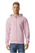 American Apparel RF497 Mens ReFlex Fleece Full Zip Hooded Sweatshirt Hoodie w/ Pockets Blush Pink Model Front