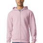 American Apparel Mens ReFlex Fleece Full Zip Hooded Sweatshirt Hoodie w/ Pockets - Blush Pink