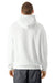American Apparel RF498 Mens ReFlex Fleece Hooded Sweatshirt Hoodie w/ Pouch Pocket White Model Back