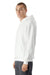 American Apparel RF498 Mens ReFlex Fleece Hooded Sweatshirt Hoodie White Model Side