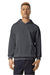 American Apparel RF498 Mens ReFlex Fleece Hooded Sweatshirt Hoodie Asphalt Grey Model Front