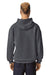 American Apparel RF498 Mens ReFlex Fleece Hooded Sweatshirt Hoodie w/ Pouch Pocket Asphalt Grey Model Back