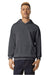 American Apparel RF498 Mens ReFlex Fleece Hooded Sweatshirt Hoodie w/ Pouch Pocket Asphalt Grey Model Front