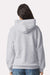American Apparel RF498 Mens ReFlex Fleece Hooded Sweatshirt Hoodie w/ Pouch Pocket Heather Grey Model Back