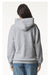 American Apparel RF498 Mens ReFlex Fleece Hooded Sweatshirt Hoodie Heather Grey Model Back