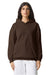 American Apparel RF498 Mens ReFlex Fleece Hooded Sweatshirt Hoodie w/ Pouch Pocket Brown Model Front