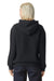 American Apparel RF498 Mens ReFlex Fleece Hooded Sweatshirt Hoodie Black Model Back