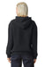 American Apparel RF498 Mens ReFlex Fleece Hooded Sweatshirt Hoodie w/ Pouch Pocket Black Model Back