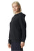 American Apparel RF498 Mens ReFlex Fleece Hooded Sweatshirt Hoodie Black Model Side