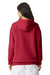 American Apparel RF498 Mens ReFlex Fleece Hooded Sweatshirt Hoodie w/ Pouch Pocket Cardinal Red Model Back