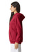 American Apparel RF498 Mens ReFlex Fleece Hooded Sweatshirt Hoodie Cardinal Red Model Side