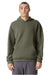 American Apparel RF498 Mens ReFlex Fleece Hooded Sweatshirt Hoodie w/ Pouch Pocket Lieutenant Green Model Front