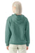 American Apparel RF498 Mens ReFlex Fleece Hooded Sweatshirt Hoodie w/ Pouch Pocket Arctic Green Model Back