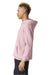 American Apparel RF498 Mens ReFlex Fleece Hooded Sweatshirt Hoodie Blush Pink Model Side