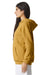 American Apparel RF498 Mens ReFlex Fleece Hooded Sweatshirt Hoodie Mustard Model Side