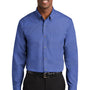 Red House Mens Nailhead Wrinkle Resistant Long Sleeve Button Down Shirt w/ Pocket - Mediterranean Blue - Closeout