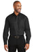 Red House RH60 Mens Wrinkle Resistant Long Sleeve Button Down Shirt w/ Pocket Black Model Front