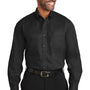 Red House Mens Wrinkle Resistant Long Sleeve Button Down Shirt w/ Pocket - Black - Closeout