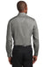 Red House RH620 Mens Pinpoint Oxford Wrinkle Resistant Long Sleeve Button Down Shirt Charcoal Grey Model Back
