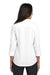 Red House RH690 Womens Nailhead Wrinkle Resistant 3/4 Sleeve Button Down Shirt White Model Back