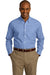 Red House RH70 Mens Wrinkle Resistant Long Sleeve Button Down Shirt w/ Pocket Blue Model Front