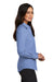 Red House RH71 Womens Wrinkle Resistant Long Sleeve Button Down Shirt Blue Model Side