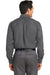 Red House RH76 Mens Wrinkle Resistant Long Sleeve Button Down Shirt w/ Pocket Dark Charcoal Grey Model Back