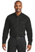 Red House RH78 Mens Wrinkle Resistant Long Sleeve Button Down Shirt w/ Pocket Black Model Front