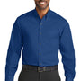 Red House Mens Wrinkle Resistant Long Sleeve Button Down Shirt w/ Pocket - Blue Horizon - Closeout