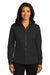 Red House RH79 Womens Wrinkle Resistant Long Sleeve Button Down Shirt Black Model Front